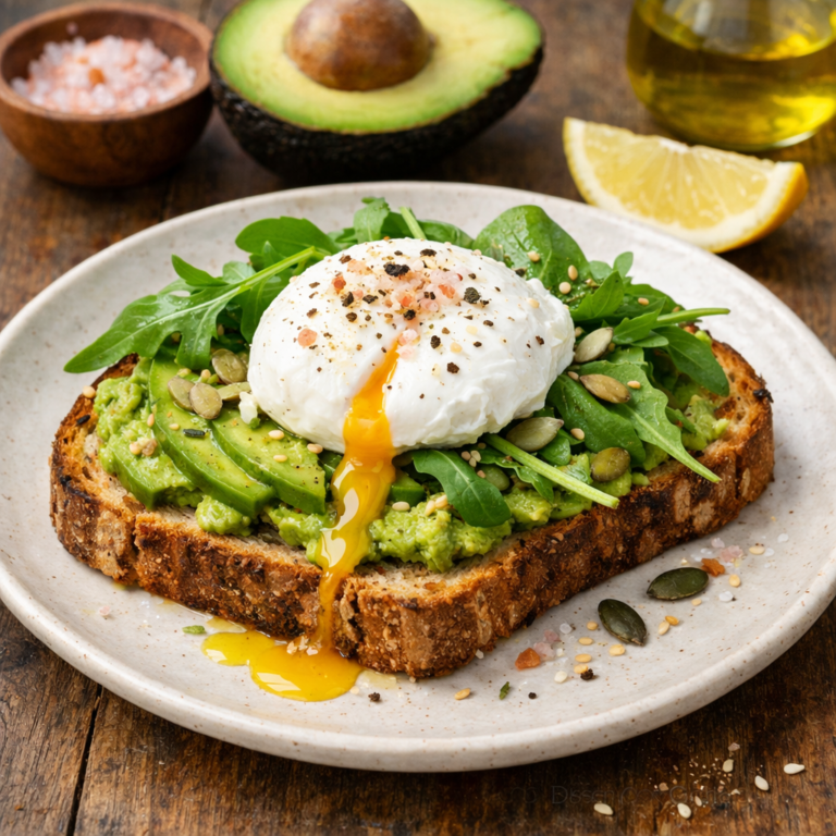 Toast à l&rsquo;Avocat & Œuf Poché